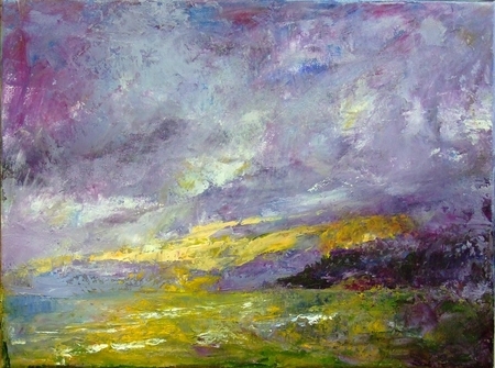 BETWEEN EARTH AND SKY 12x16 acrylic