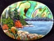 #XVI 40X30mm acrylic on paua shell SOLD
