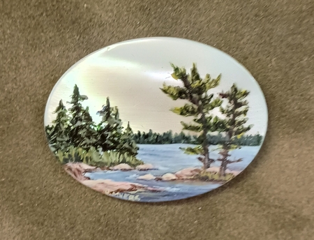 #XVII 40x30mm acrylic on mother of pearl