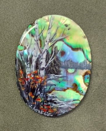 #XXIII 30x40 acrylic on paua shell